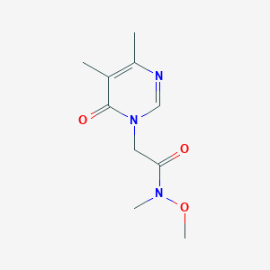 molecular formula C10H15N3O3 B14869247 2-(4,5-dimethyl-6-oxopyrimidin-1(6H)-yl)-N-methoxy-N-methylacetamide 