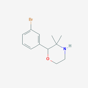 molecular formula C12H16BrNO B14869249 2-(3-Bromophenyl)-3,3-dimethylmorpholine 