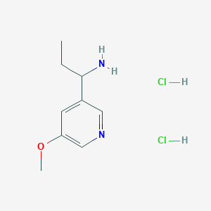 molecular formula C9H16Cl2N2O B1486925 1-(5-Methoxypyridin-3-yl)-propylamine dihydrochloride CAS No. 2208274-89-7
