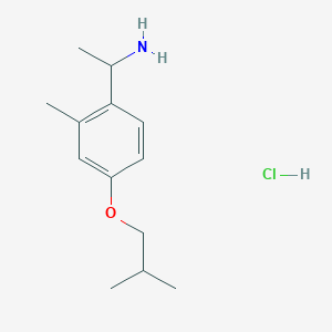 molecular formula C13H22ClNO B1486927 1-(4-Isobutoxy-2-methylphenyl)-ethylamine hydrochloride CAS No. 2203139-81-3