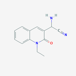 molecular formula C13H13N3O B14869284 2-Amino-2-(1-ethyl-2-oxo-1,2-dihydroquinolin-3-yl)acetonitrile 