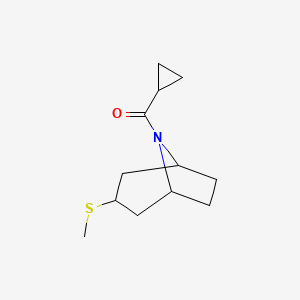 molecular formula C12H19NOS B14869292 cyclopropyl((1R,5S)-3-(methylthio)-8-azabicyclo[3.2.1]octan-8-yl)methanone 