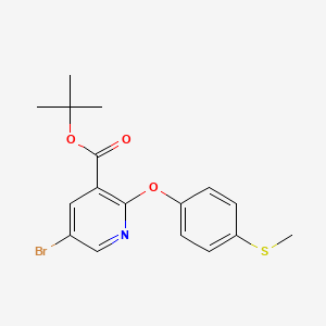 5-Bromo-2-(4-methylsulfanyl-phenoxy)-nicotinic acid tert-butyl ester