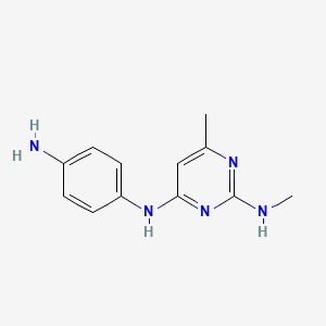 N4-(4-aminophenyl)-N2,6-dimethylpyrimidine-2,4-diamine