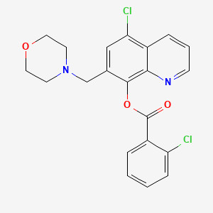 molecular formula C21H18Cl2N2O3 B14869306 [5-Chloro-7-(morpholin-4-ylmethyl)quinolin-8-yl] 2-chlorobenzoate 