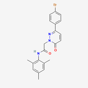 molecular formula C21H20BrN3O2 B14869337 2-(3-(4-bromophenyl)-6-oxopyridazin-1(6H)-yl)-N-mesitylacetamide 