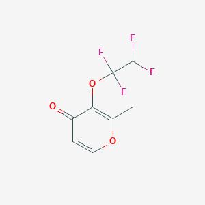 molecular formula C8H6F4O3 B14869339 2-methyl-3-(1,1,2,2-tetrafluoroethoxy)-4H-pyran-4-one 