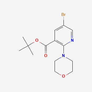 molecular formula C14H19BrN2O3 B1486935 5-Bromo-2-morpholin-4-yl-nicotinic acid tert-butyl ester CAS No. 2204052-09-3