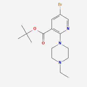molecular formula C16H24BrN3O2 B1486936 5-Bromo-2-(4-ethylpiperazin-1-yl)-nicotinic acid tert-butyl ester CAS No. 2203940-74-1
