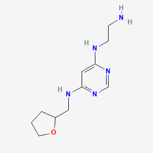 N4-(2-aminoethyl)-N6-((tetrahydrofuran-2-yl)methyl)pyrimidine-4,6-diamine