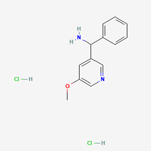 molecular formula C13H16Cl2N2O B1486937 C-(5-Methoxypyridin-3-yl)-C-phenyl-methylamine dihydrochloride CAS No. 2206608-95-7