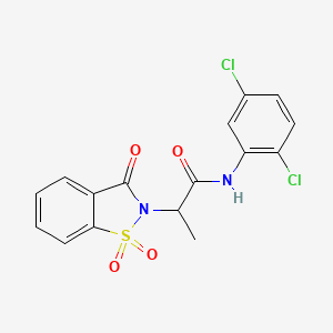 N-(2,5-dichlorophenyl)-2-(1,1-dioxido-3-oxobenzo[d]isothiazol-2(3H)-yl)propanamide