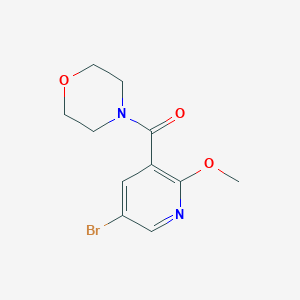 molecular formula C11H13BrN2O3 B1486938 (5-溴-2-甲氧基吡啶-3-基)-吗啉-4-基-甲酮 CAS No. 2205505-42-4