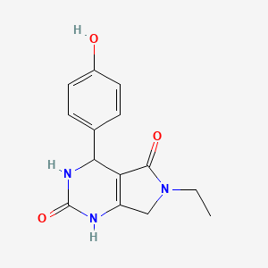 6-ethyl-4-(4-hydroxyphenyl)-3,4,6,7-tetrahydro-1H-pyrrolo[3,4-d]pyrimidine-2,5-dione