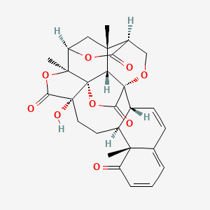 molecular formula C28H28O9 B14869432 (1R,2S,5S,8S,9R,17R,18S,21S,24R,26S,27S)-5-hydroxy-2,9,26-trimethyl-3,19,23,28-tetraoxaoctacyclo[16.9.2.01,5.02,24.08,17.09,14.018,27.021,26]nonacosa-11,13,15-triene-4,10,22,29-tetrone 