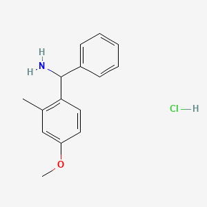 molecular formula C15H18ClNO B1486945 C-(4-Methoxy-2-methylphenyl)-C-phenyl-methylamine hydrochloride CAS No. 2206311-84-2