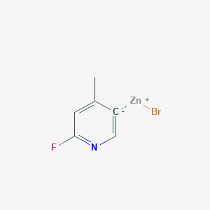 molecular formula C6H5BrFNZn B14869452 (6-Fluoro-4-methylpyridin-3-yl)Zinc bromide 