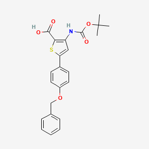 3-Tert-butoxycarbonylamino-5-(4-benzyloxyphenyl)thiophene-2-carboxylic acid