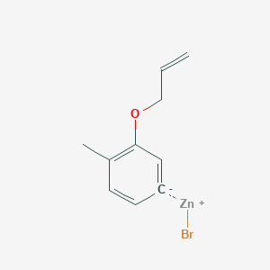 molecular formula C10H11BrOZn B14869486 3-Allyloxy-4-methylphenylZinc bromide 