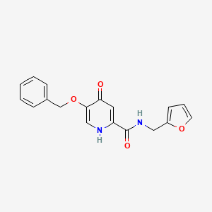 molecular formula C18H16N2O4 B14869501 5-(benzyloxy)-N-(furan-2-ylmethyl)-4-oxo-1,4-dihydropyridine-2-carboxamide 