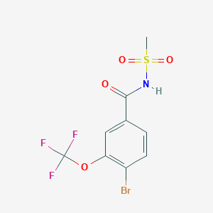 molecular formula C9H7BrF3NO4S B1486951 N-(4-溴-3-三氟甲氧基苯甲酰)-甲磺酰胺 CAS No. 1971914-70-1