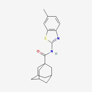 (3r,5r,7r)-N-(6-methylbenzo[d]thiazol-2-yl)adamantane-1-carboxamide