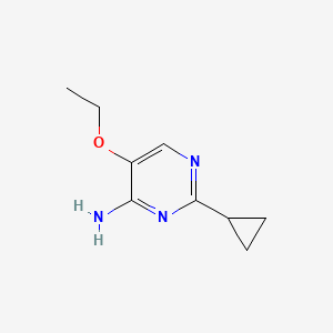 molecular formula C9H13N3O B14869546 2-Cyclopropyl-5-ethoxypyrimidin-4-amine 