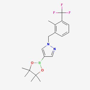 1-(2-Methyl-3-(trifluoromethyl)benzyl)-4-(4,4,5,5-tetramethyl-1,3,2-dioxaborolan-2-yl)-1H-pyrazole