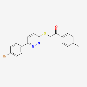 2-((6-(4-Bromophenyl)pyridazin-3-yl)thio)-1-(p-tolyl)ethanone