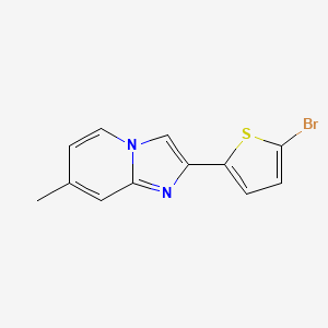 molecular formula C12H9BrN2S B14869562 2-(5-Bromothiophen-2-yl)-7-methylimidazo[1,2-a]pyridine 