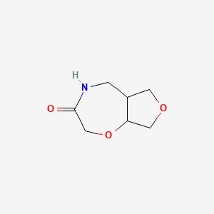 molecular formula C7H11NO3 B14869583 hexahydrofuro[3,4-f][1,4]oxazepin-3(2H)-one 