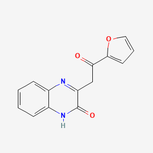 molecular formula C14H10N2O3 B14869586 3-(2-(furan-2-yl)-2-oxoethyl)quinoxalin-2(1H)-one 