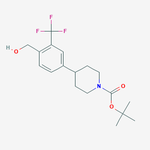 4-(4-Hydroxymethyl-3-trifluoromethyl-phenyl)-piperidine-1-carboxylic acid tert-butyl ester