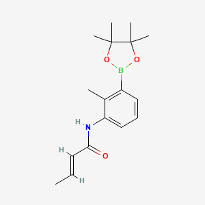 molecular formula C17H24BNO3 B1486960 (E)-N-(2-Methyl-3-(4,4,5,5-tetramethyl-1,3,2-dioxaborolan-2-yl)phenyl)but-2-enamide CAS No. 1912446-92-4