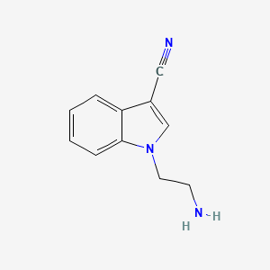 molecular formula C11H11N3 B14869602 1-(2-aminoethyl)-1H-indole-3-carbonitrile 