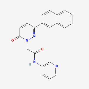 molecular formula C21H16N4O2 B14869612 2-(3-(naphthalen-2-yl)-6-oxopyridazin-1(6H)-yl)-N-(pyridin-3-yl)acetamide 