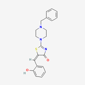 (E)-2-(4-benzylpiperazin-1-yl)-5-(2-hydroxybenzylidene)thiazol-4(5H)-one