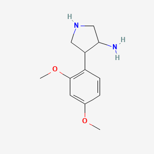 4-(2,4-Dimethoxyphenyl)pyrrolidin-3-amine