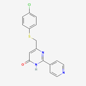 6-{[(4-Chlorophenyl)sulfanyl]methyl}-2-(4-pyridinyl)-4-pyrimidinol