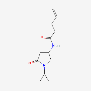 N-(1-cyclopropyl-5-oxopyrrolidin-3-yl)pent-4-enamide