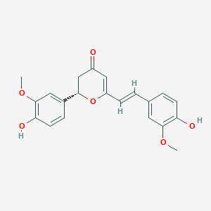 (2S)-2-(4-hydroxy-3-methoxyphenyl)-6-[(E)-2-(4-hydroxy-3-methoxyphenyl)ethenyl]-2,3-dihydropyran-4-one