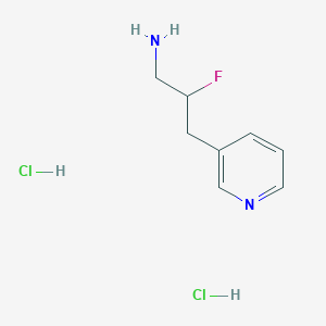 molecular formula C8H13Cl2FN2 B14869724 2-Fluoro-3-(pyridin-3-yl)propan-1-amine dihydrochloride 