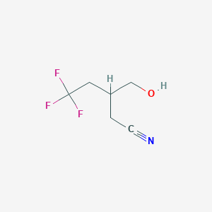 5,5,5-Trifluoro-3-(hydroxymethyl)pentanenitrile