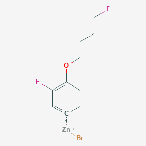 molecular formula C10H11BrF2OZn B14869739 4-(4-Fluorobutoxy)-3-fluorophenylZinc bromide 