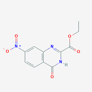 molecular formula C11H9N3O5 B1486974 7-硝基-4-氧代-3,4-二氢喹唑啉-2-甲酸乙酯 CAS No. 1029420-40-3