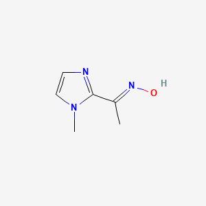 molecular formula C6H9N3O B1486975 N-[1-(1-methyl-1H-imidazol-2-yl)ethylidene]hydroxylamine CAS No. 945122-94-1