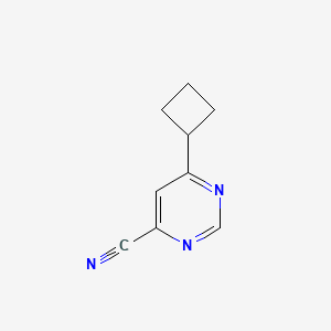 molecular formula C9H9N3 B14869767 6-Cyclobutylpyrimidine-4-carbonitrile 