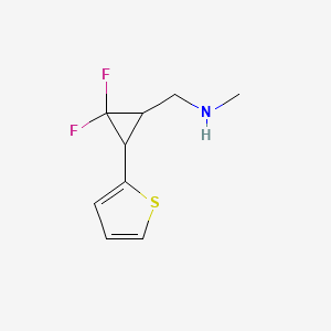 1-(2,2-difluoro-3-(thiophen-2-yl)cyclopropyl)-N-methylmethanamine