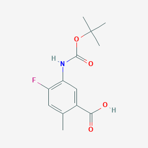 molecular formula C13H16FNO4 B1486978 5-tert-Butoxycarbonylamino-4-fluoro-2-methylbenzoic acid CAS No. 658085-43-9