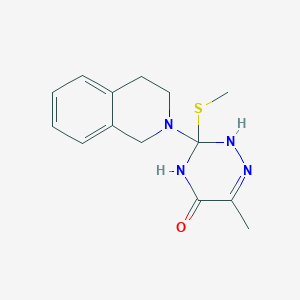 3-(3,4-dihydroisoquinolin-2(1H)-yl)-6-methyl-3-(methylsulfanyl)-3,4-dihydro-1,2,4-triazin-5(2H)-one